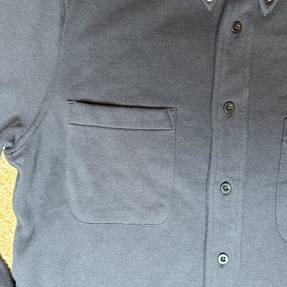 Jeff Button Front Shirt Dark Navy‎ Men's S - Picture 4 of 7